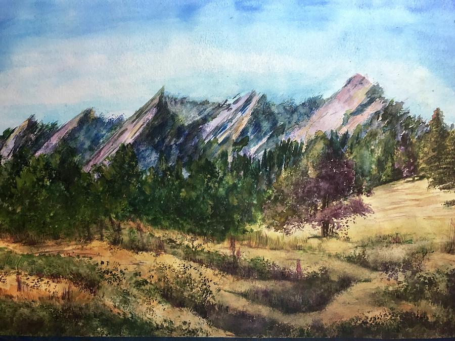 Flatirons in Summer Painting by Carol Warner | Fine Art America