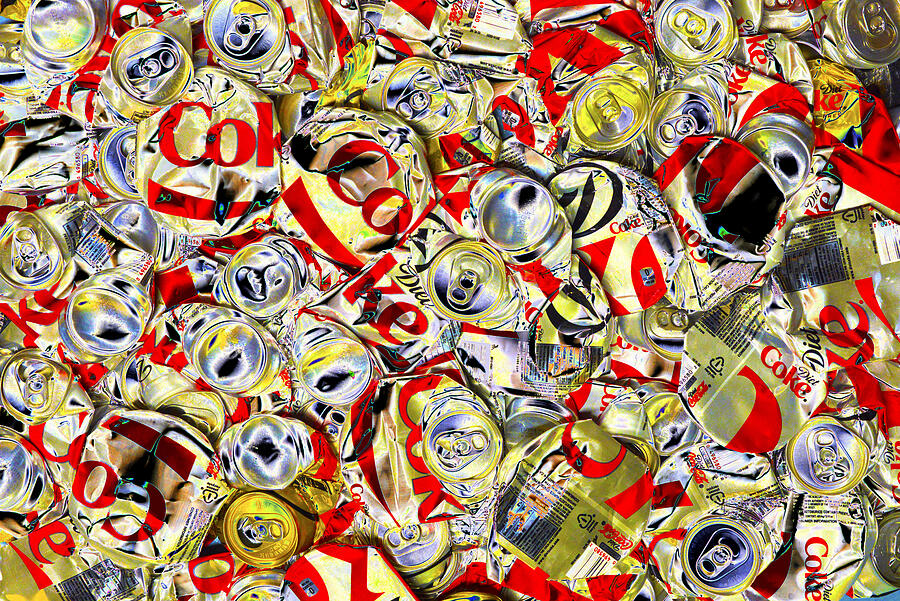 Abstract Photograph - Flattened COKE cans by Paul W Faust - Impressions of Light