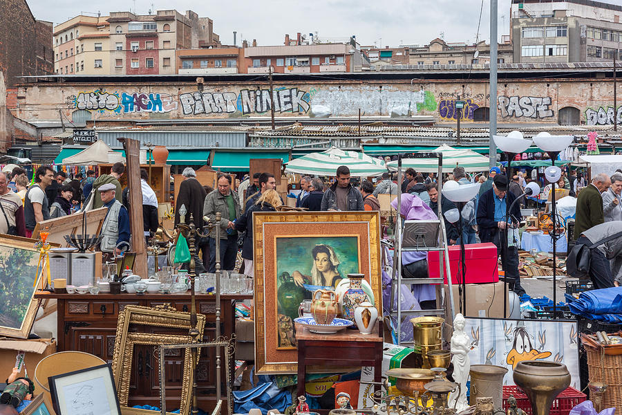 Flea market at Barcelona Photograph by The Sensual World - Pixels