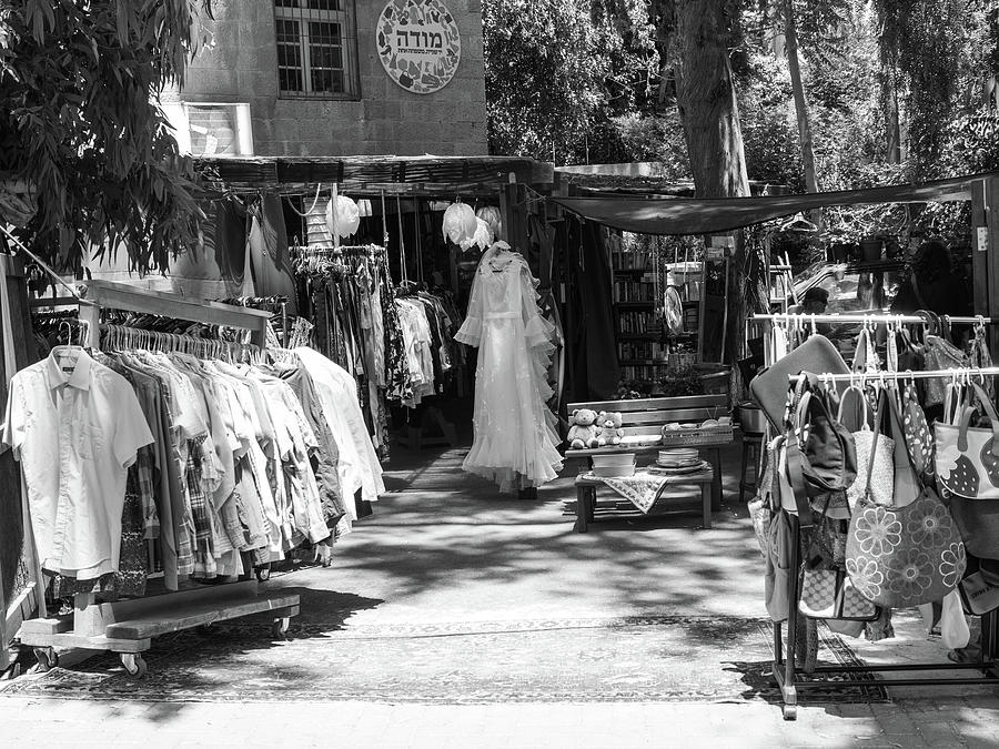 Black And White Photograph - Flea market II by Yoel Koskas