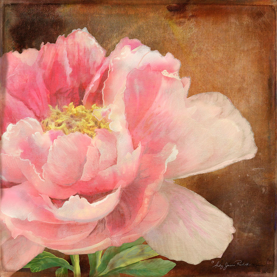 Flower Painting - Fleeting Glory - Peony 2 by Audrey Jeanne Roberts