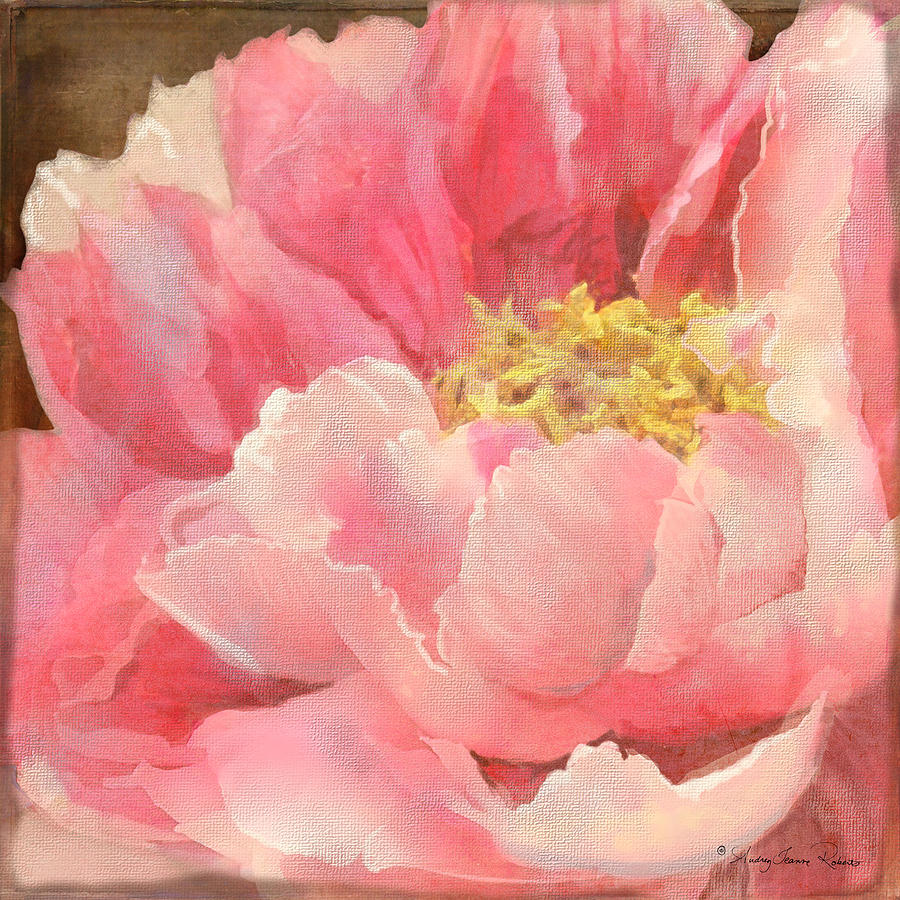 Fleeting Glory - Peony Painting by Audrey Jeanne Roberts