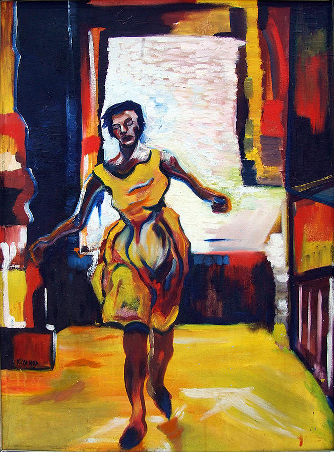 Fleeting Woman Painting by Katt Yanda