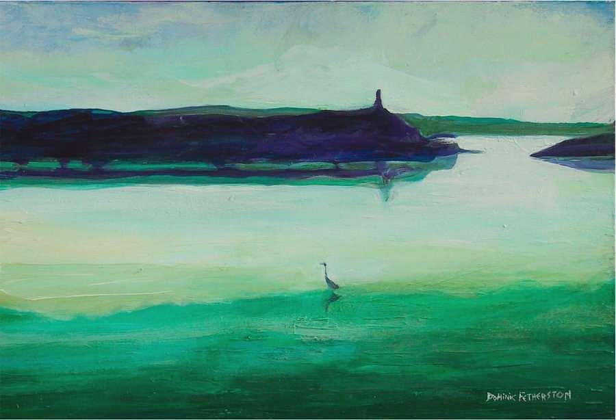 Water Painting - Fleming Beach 2 by Dominic Fetherston Water Painting - Fleming Beach 2 by Dominic Fetherston