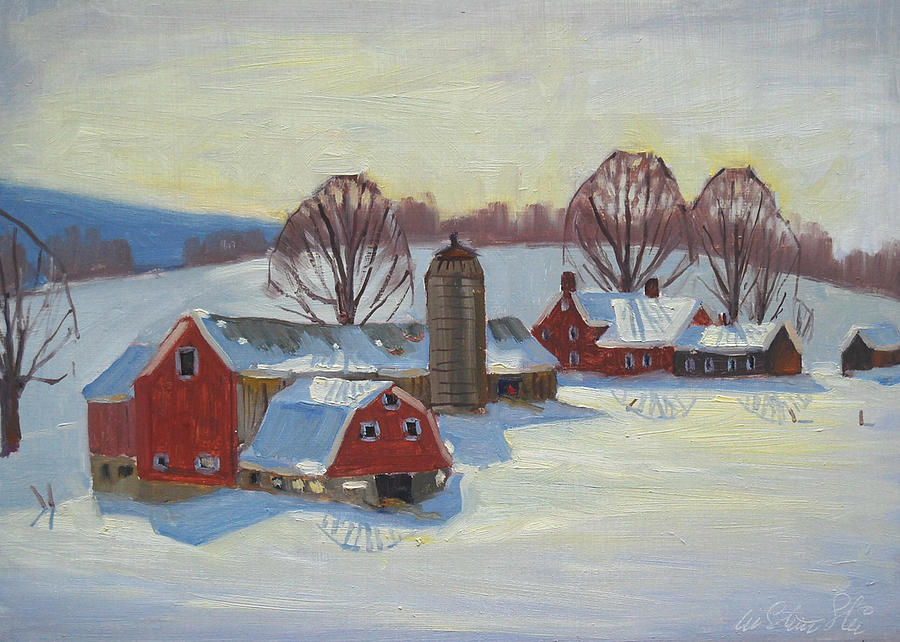 Fletcher Farm Painting by Len Stomski