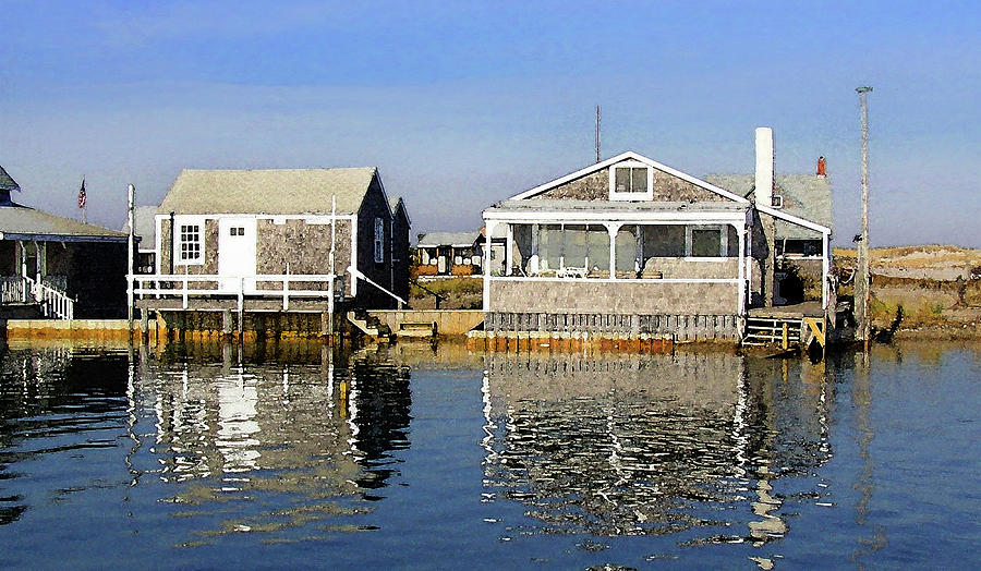 Fletchers Camp and the Little House Sandy Neck Photograph by Charles Harden