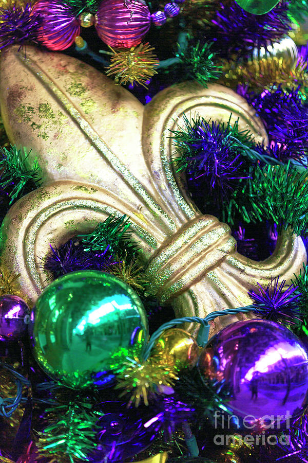 Fleur de Lis on the Christmas Tree New Orleans Photograph by John Rizzuto