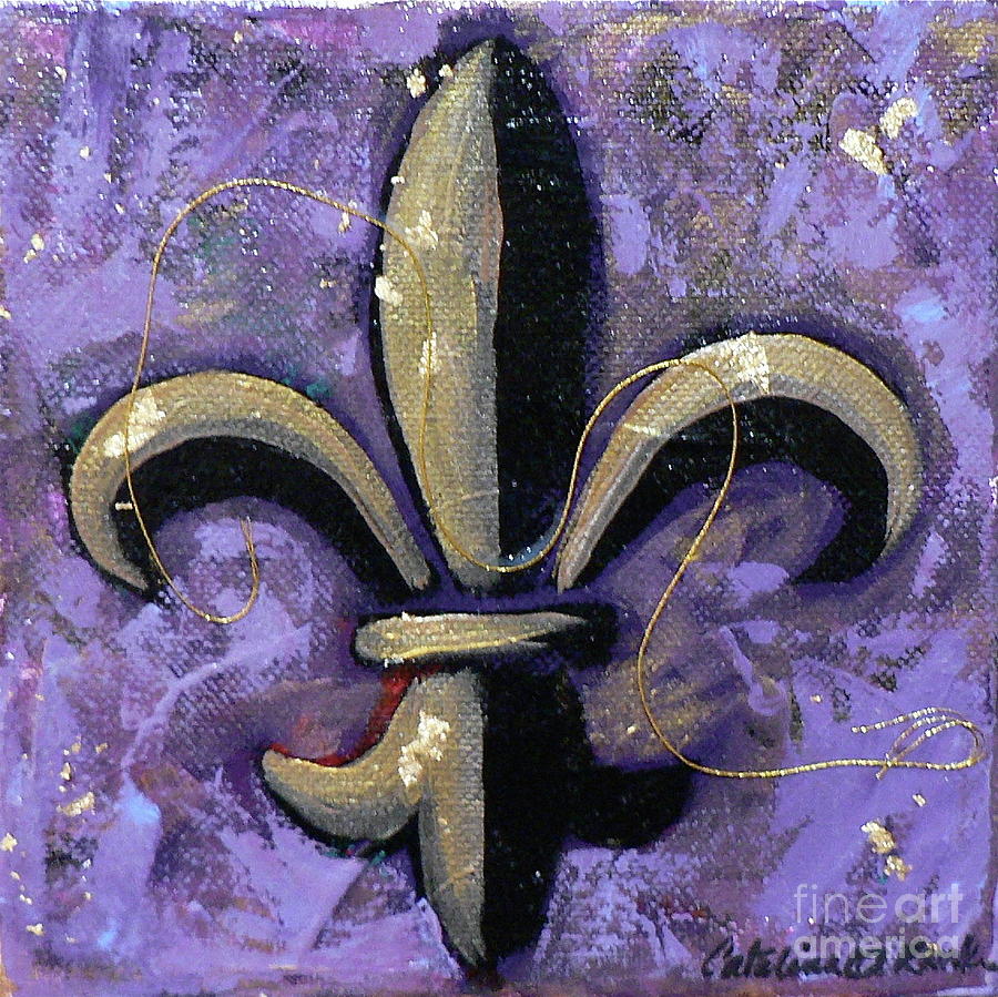 Selling Fleur-de-lis Abstract Painting