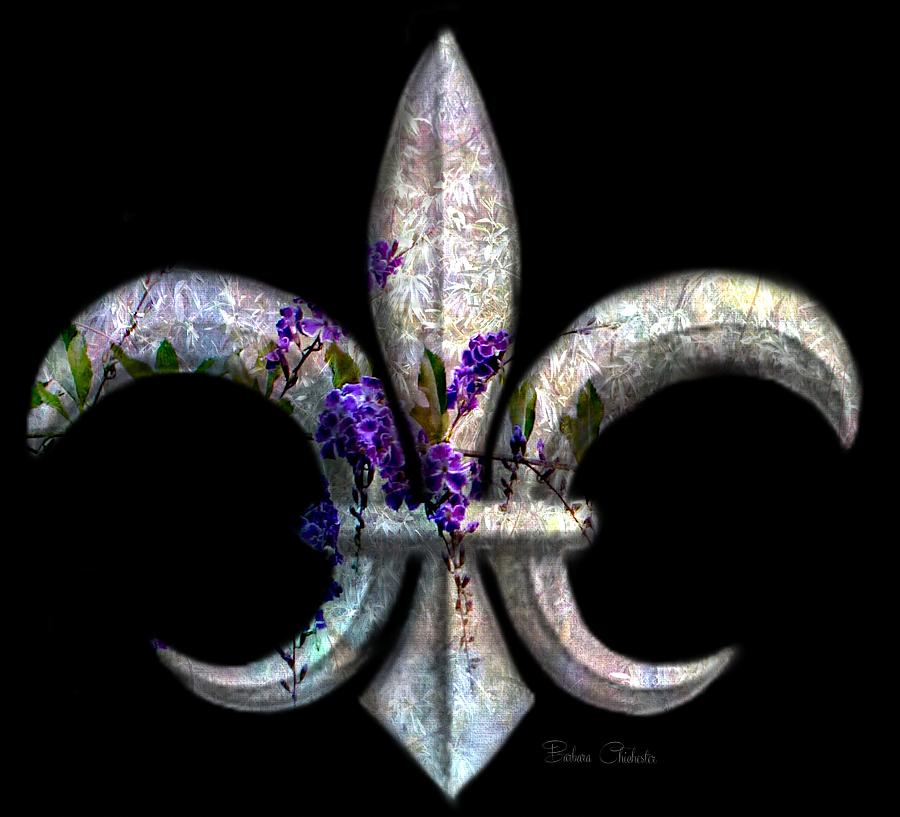 New Orleans Saints Photograph - Fleur De Lis Regal Elegance by Barbara Chichester