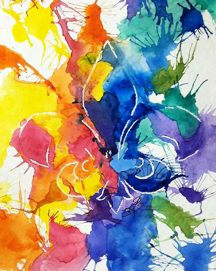 Watercolor Painting - Fleur de Lis by Tiffany Lynn Thielke