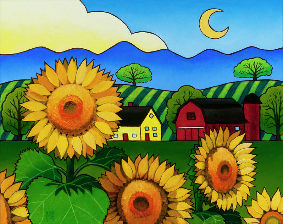 Sunflower Painting - Fleur du Soleil by Stacey Neumiller