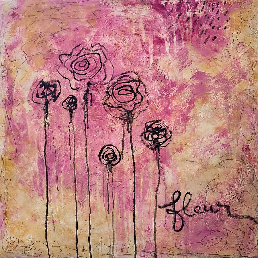 Fleur Painting by Monica Martin - Pixels