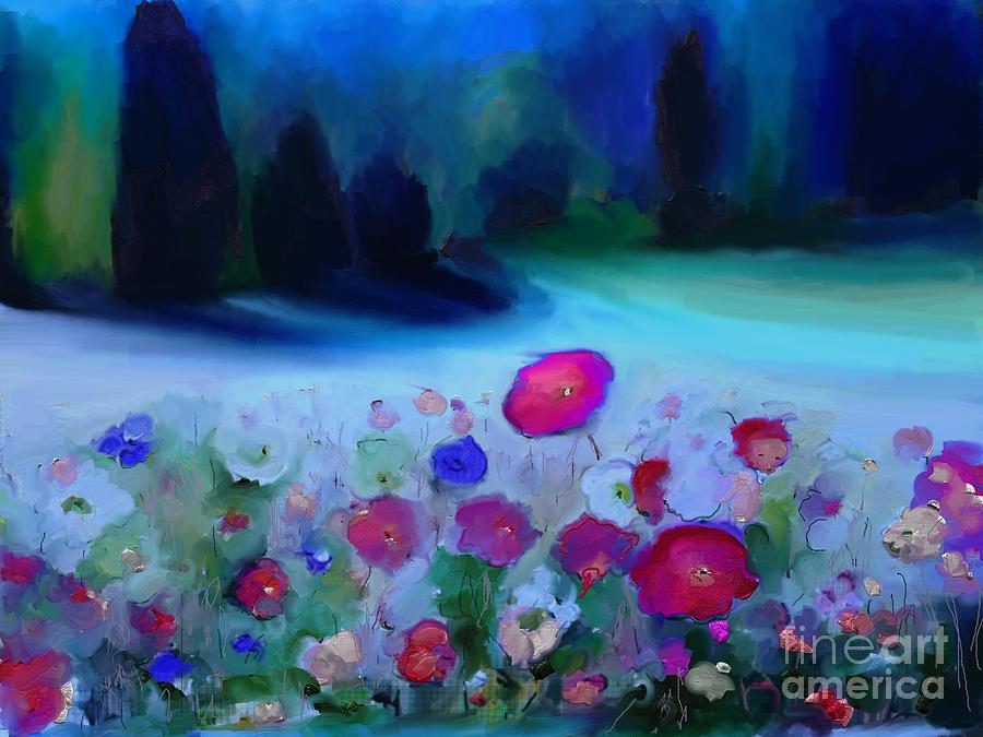 Impressionism Painting - Fleurs de Champs by Aline Halle-Gilbert