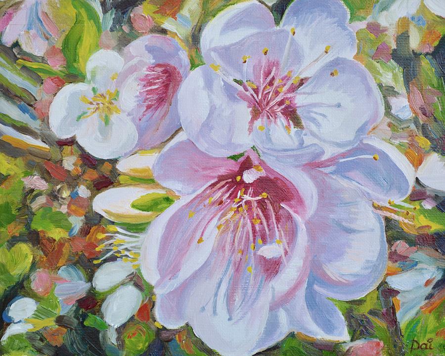 Apple Blossoms Fleurs De Pommier Painting by Dai Wynn