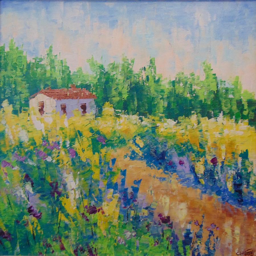 Fleurs sauvage de Provence Painting by Frederic Payet