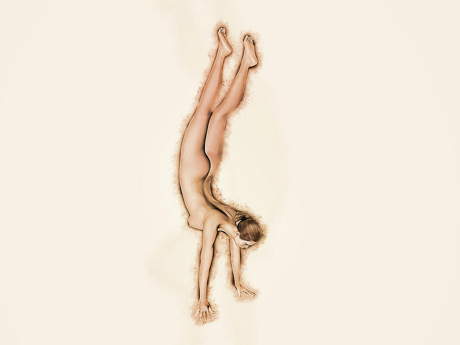 Naked Woman Handstand