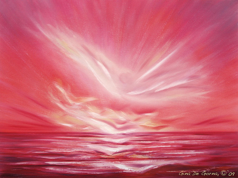 Flight at Sunset Painting by Gina De Gorna