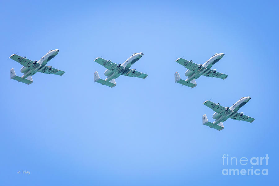Flight Formation of A-10 Warthogs Photograph by Rene Triay FineArt Photos