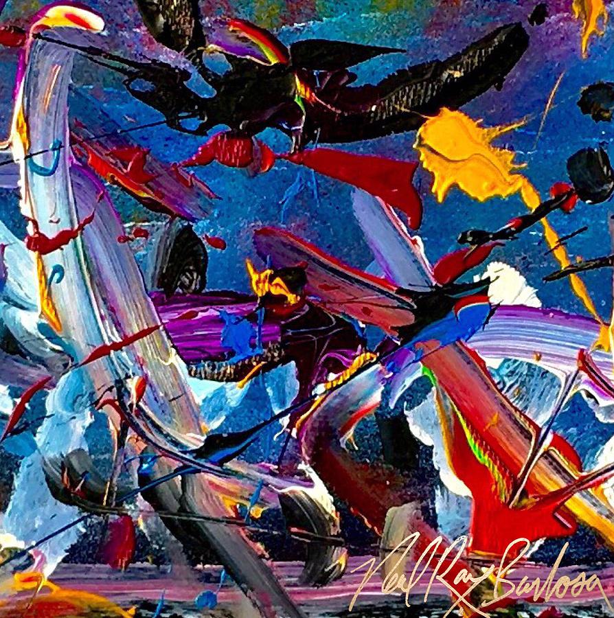 Flight of a huming bird Painting by Neal Barbosa