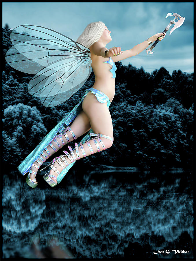 Flight Of The Blue Fairy Photograph by Jon Volden
