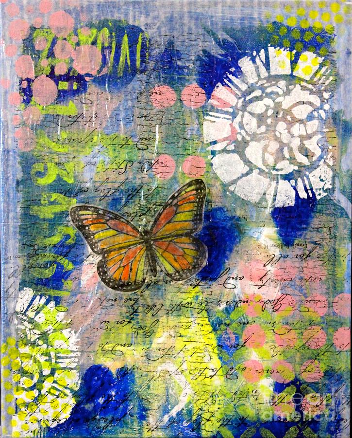 Flight of the Butterfly Mixed Media by Dawn Wenzl