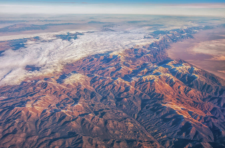 Flight Over Nevada Mountains Photograph by Marc Crumpler