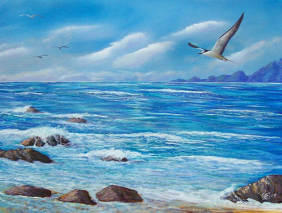 Flight Seascape Painting by Tony Rodriguez