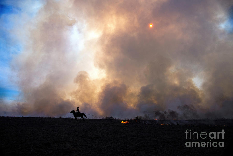 Flint Hills Burn Photograph by Jean Hutchison