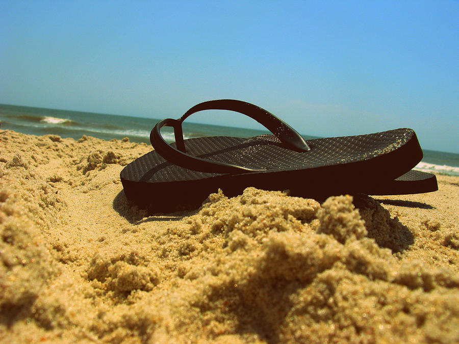  Flip  flop  in the sand  Photograph by Terry and Brittany 