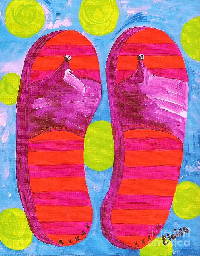 Flip Flops  Painting by Eloise Schneider Mote