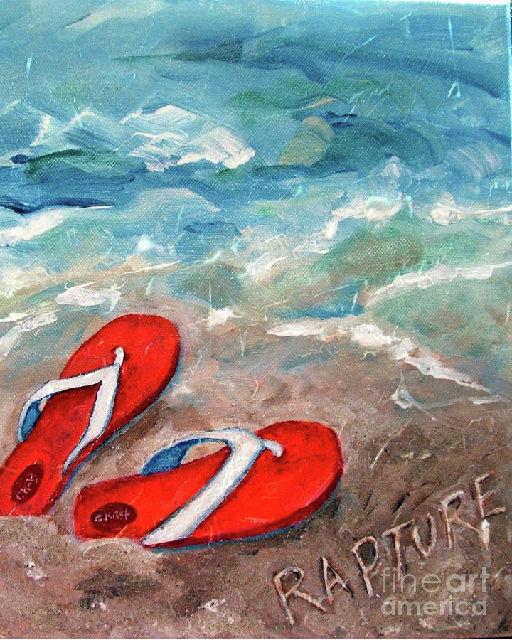 Flipflops rapture Painting by Doris Blessington