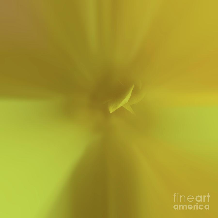 Flirtation - Yellow Abstract Digital Art by Ella Kaye Dickey