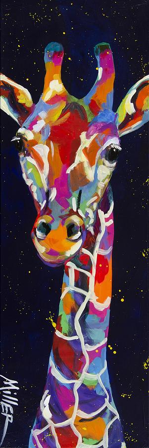 Cute Giraffe Painting - Flirty by Tracy Miller
