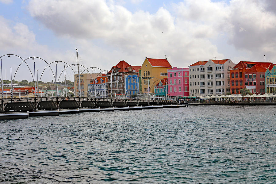 Queen Emma Float Bridge in Colorful Curacao Photograph by Allan Levin
