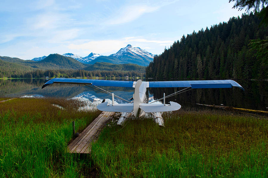 Float Plane in Auke Lake Photograph by Cathy Mahnke