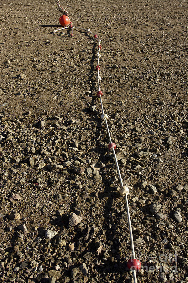 Pebbles Photograph - Float rope in the sand. by Bernard Jaubert