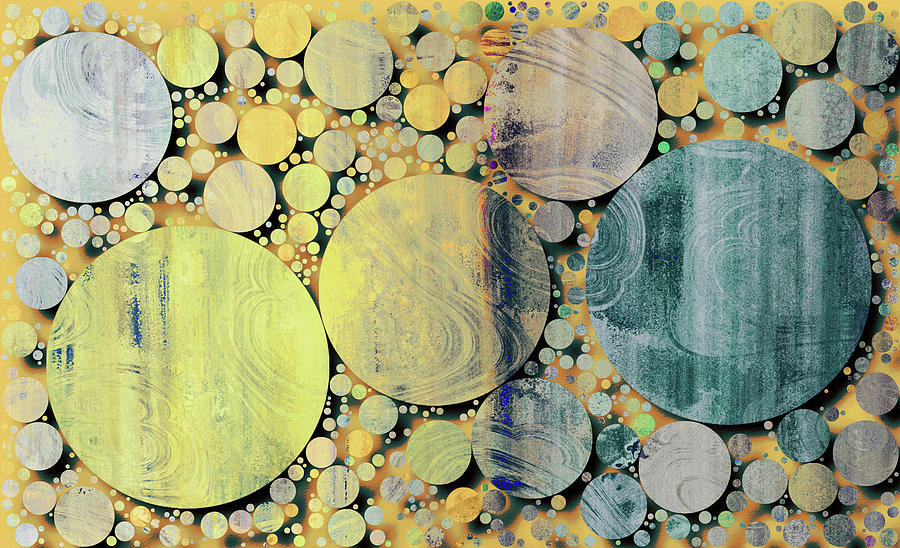 Patterned Mixed Media - Floatation Of Heat Grunge Decorative Abstract by Georgiana Romanovna