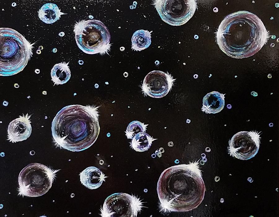 Floating bubbles Painting by Kathlene Melvin