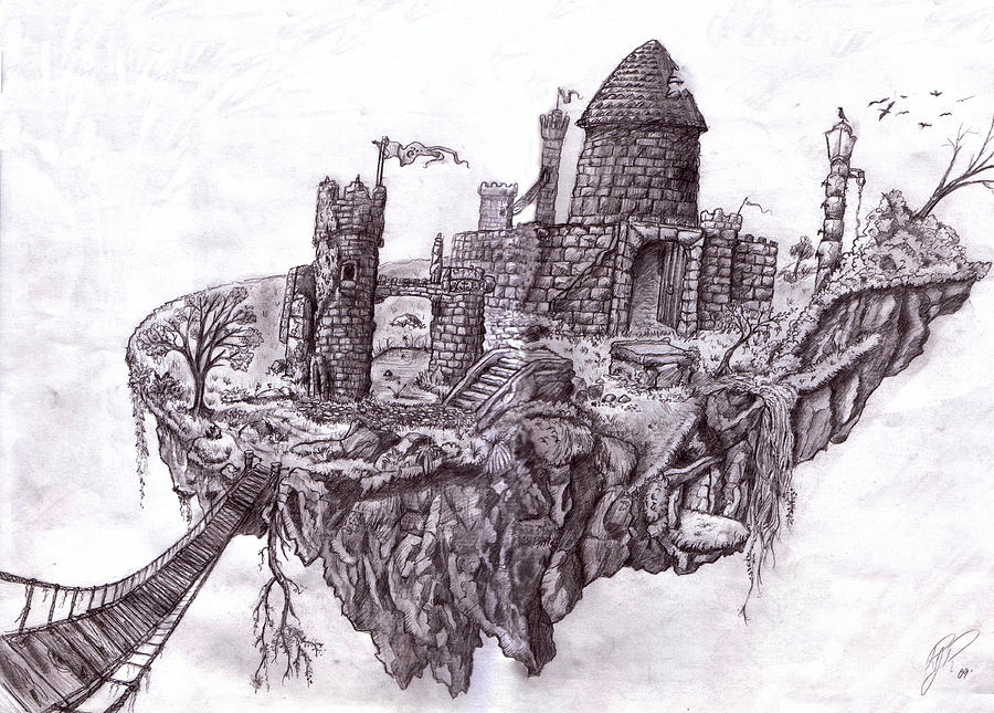 Floating City Drawing by RJ Roskom
