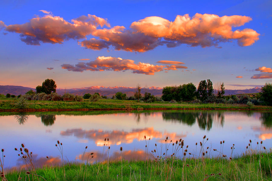 Floating Clouds and Reflections Photograph by Scott Mahon