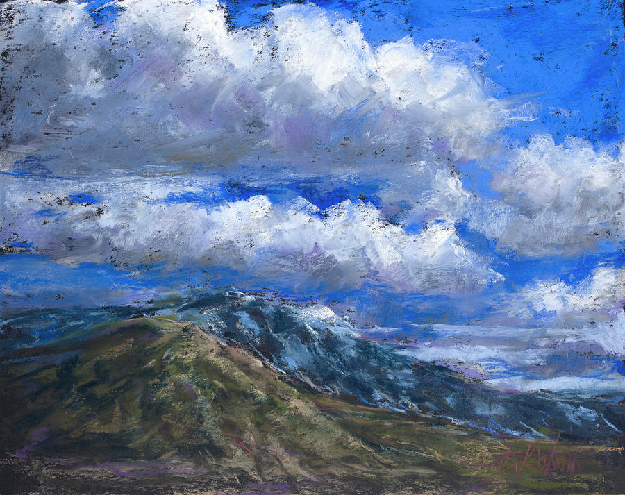 Colorado Landscape Pastel - Floating Clouds by Billie Colson Colorado Landscape Pastel - Floating Clouds by Billie Colson