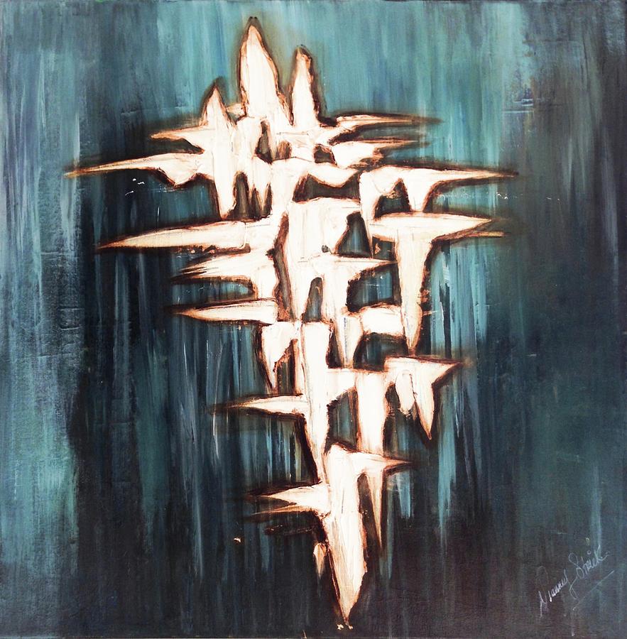 Floating Cross Painting by Vianney Strick Fine Art America