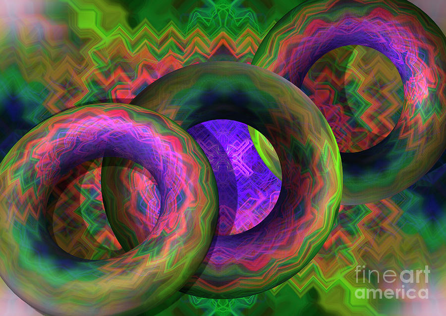 Yup, Floating Donuts Digital Art by Chellie Bock Fine Art America