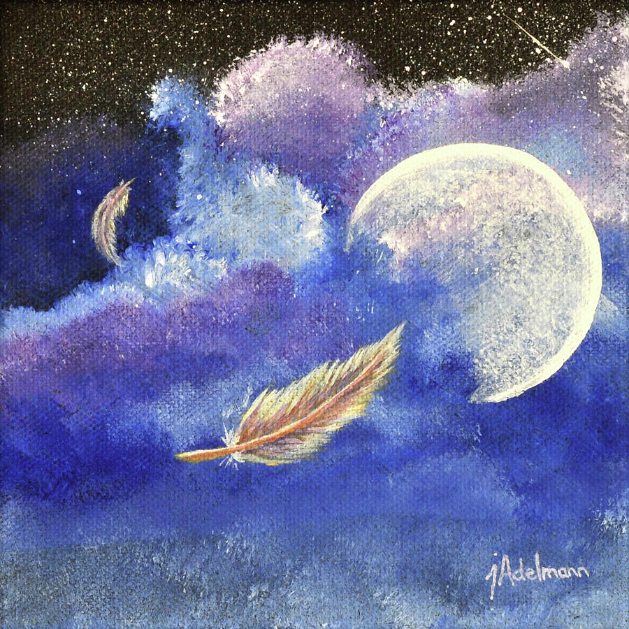 Floating Feathers Painting by Jessie Adelmann