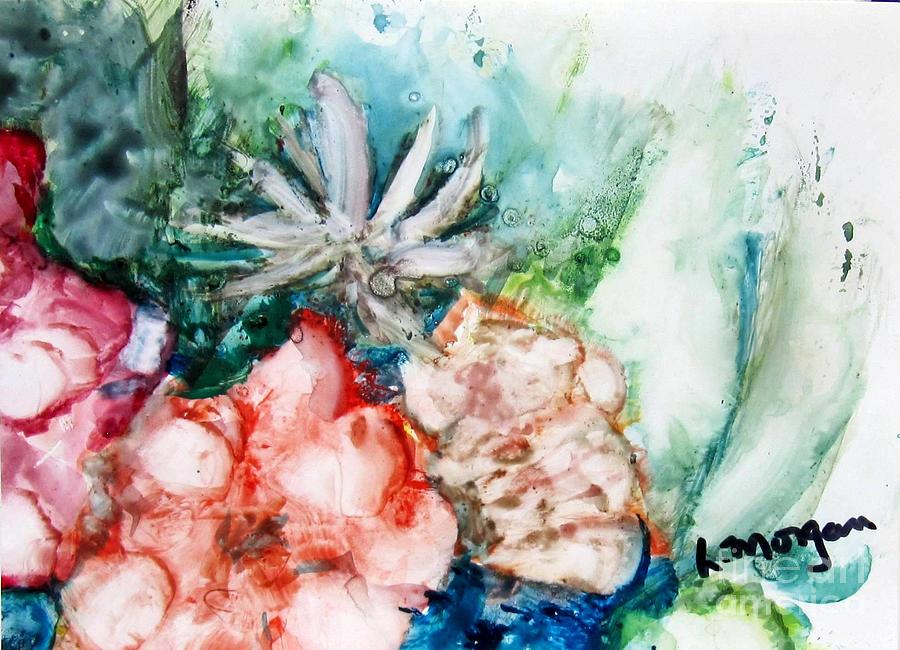 Floating Flowers Painting by Laurie Morgan