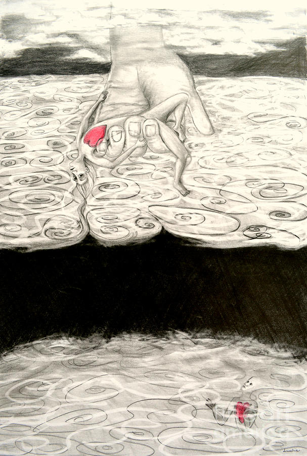 Floating Hearts #9 Drawing by Leandria Goodman