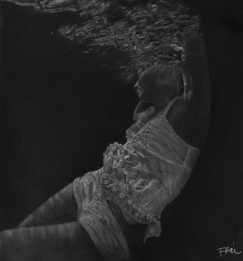 Floating in to the Abyss Drawing by Tracy Frein Fine Art America
