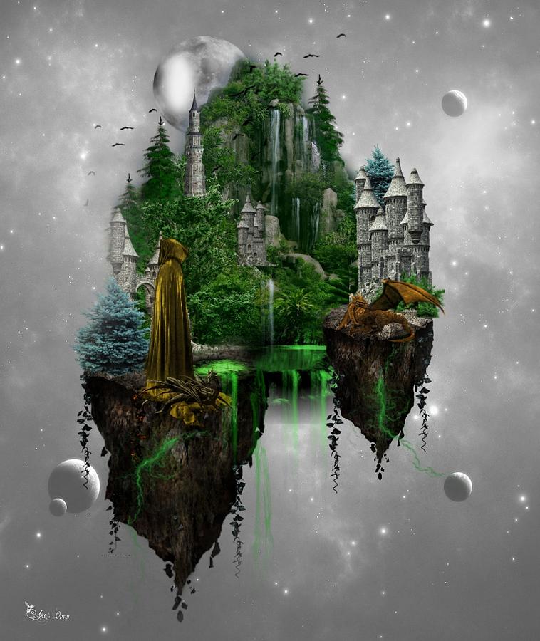 Floating Kingdom Digital Art by Ali Oppy