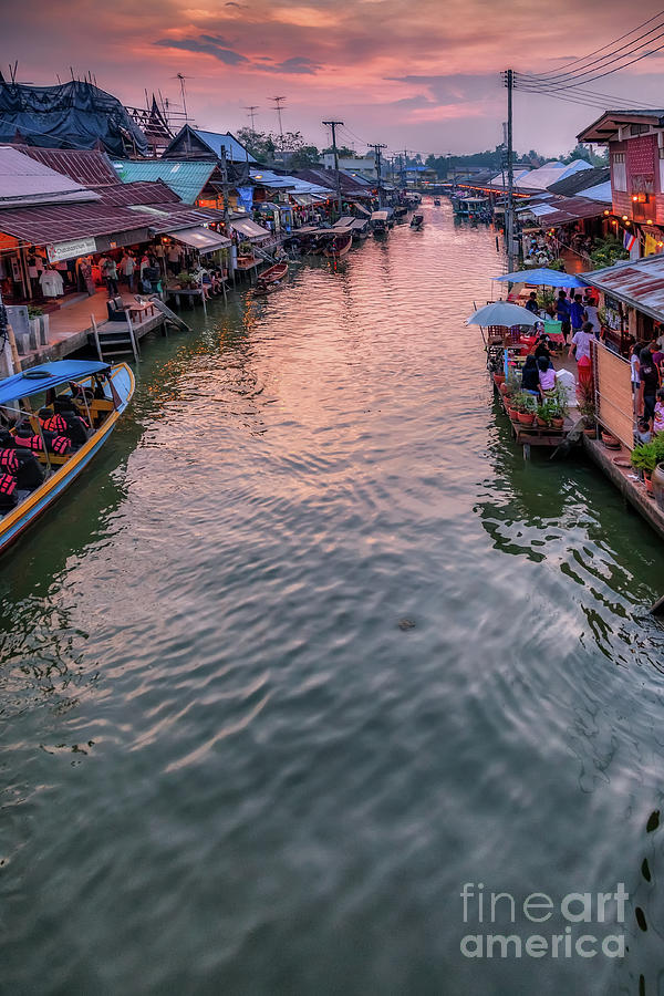 Floating Market Sunset Photograph by Adrian Evans