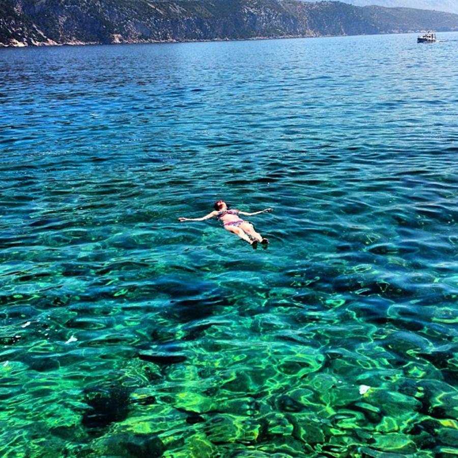 Me Photograph - #floating #me. #lokrum #island #croatia by Louise McAulay